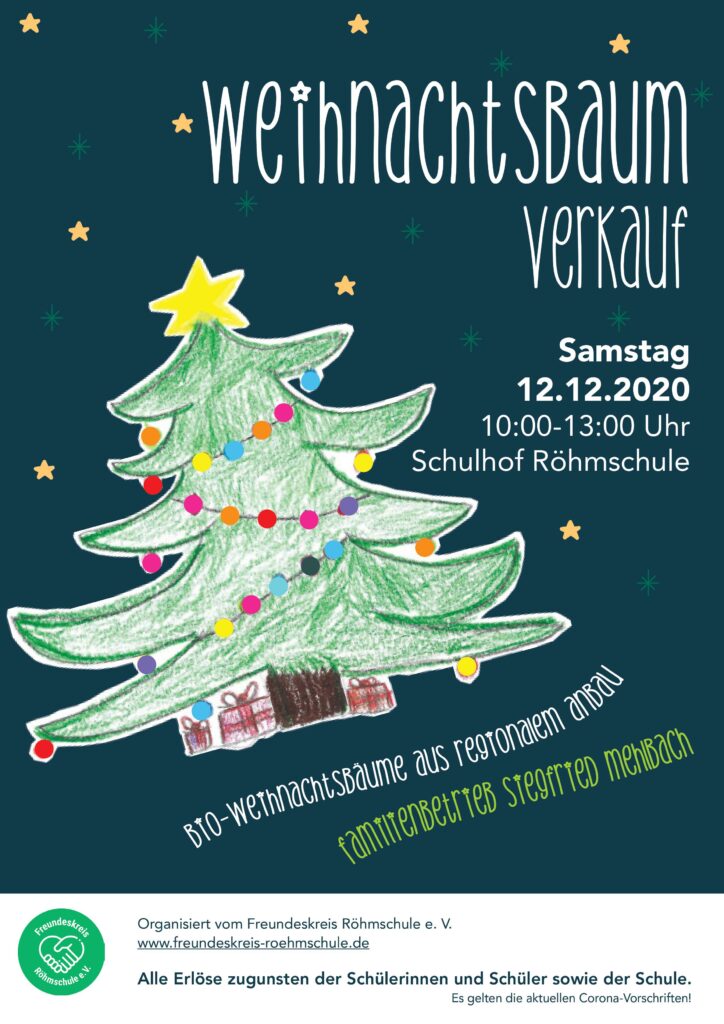 Plakat Weihnachtsbaumverkauf 2020